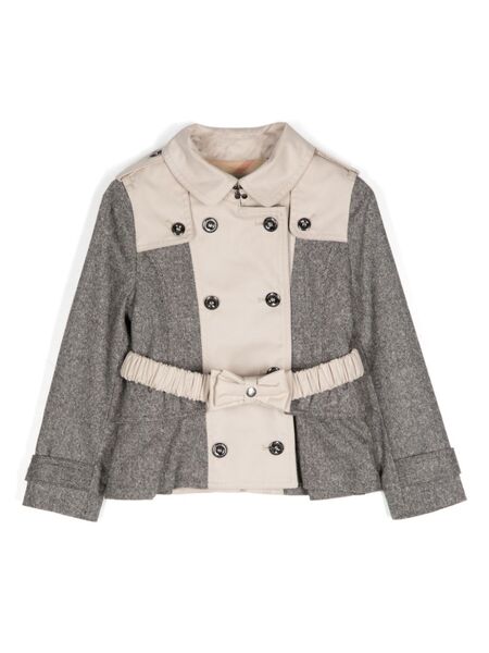  Burberry Kids Patchwork Design Blazer - Grey 