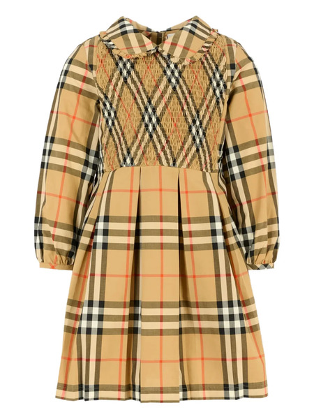  Burberry Kids Pleated Dress - Neutrals 