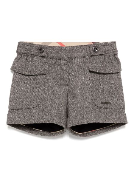  Burberry Kids Ruffled Detail Shorts - Grey 