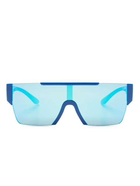  Burberry Kids Shield-frame Mirrored Sunglasses - Blue 