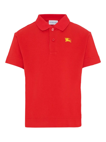  Burberry Kids Short-sleeve Logo Polo - Red 