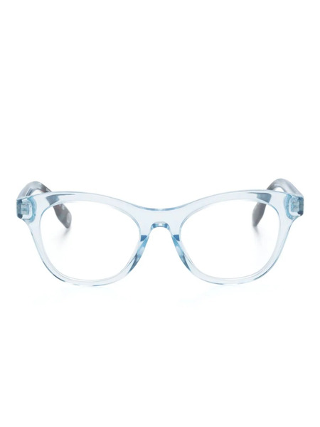  Burberry Kids Transparent-design Square-frame Glasses - Blue 