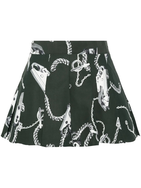  Burberry Knight Hardware Taffeta Shorts - Green 