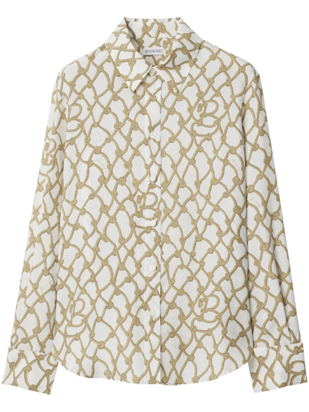  Burberry Knot Shirt - White 