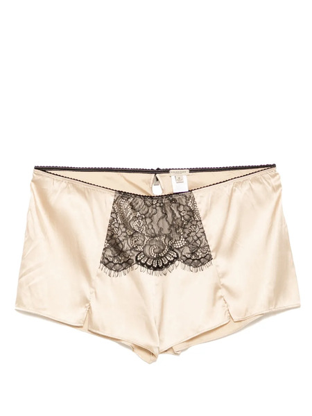  Burberry Lace-detail Pyjama Shorts - Neutrals 