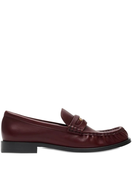  Burberry Leather Cadet Loafers - Red 