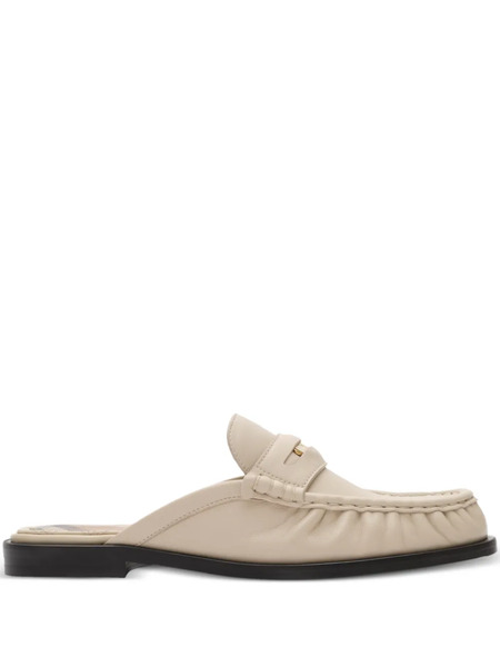  Burberry Leather Mules - Neutrals 