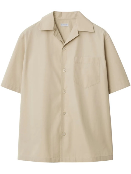  Burberry Logo-embroidered Shirt - Neutrals 