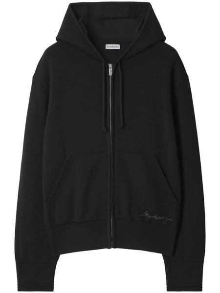  Burberry Logo-embroidered Wool-blend Jacket - Black 