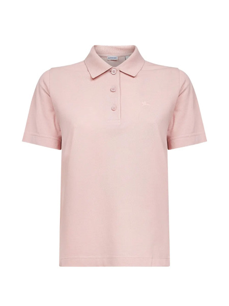  Burberry Logo-embroidery Polo Top - Pink 