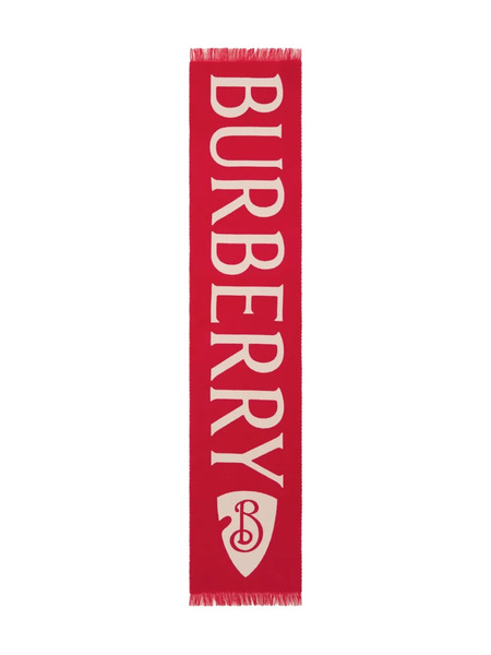 Burberry Logo-jacquard Scarf - Red 