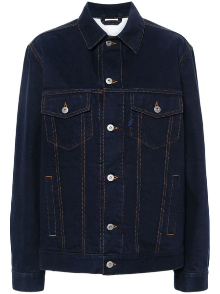  Burberry Logo-patch Denim Jacket - Blue 