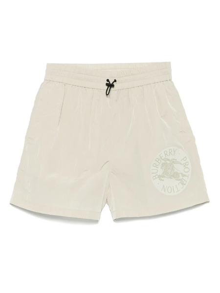  Burberry Logo-print Shorts - Neutrals 