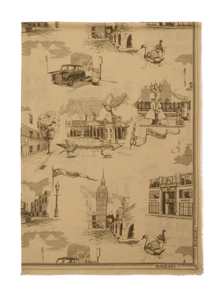  Burberry London Landmarks Scarf - Neutrals 