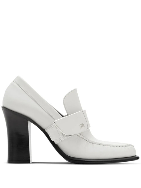  Burberry London Shield High-heel Pumps - White 