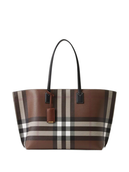  Burberry Medium Check Tote Bag - Brown 