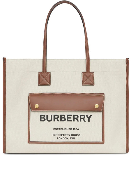  Burberry Medium Freya Tote Bag - Neutrals 