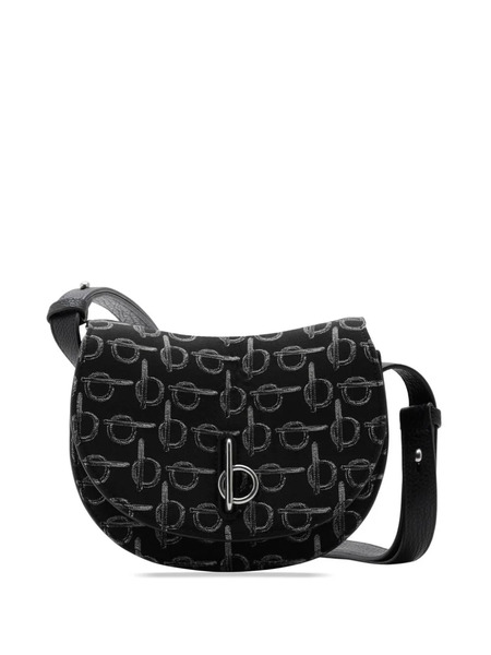  Burberry Mini Rocking Horse B-pattern Crossbody Bag - Black 