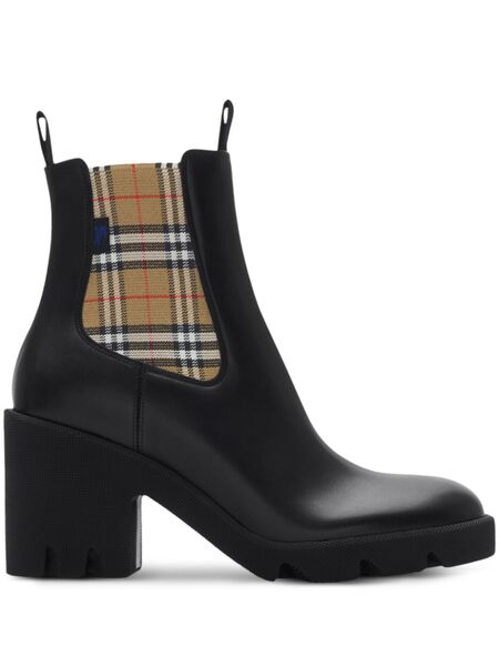  Burberry 85mm Leather Chelsea Boots - Black 