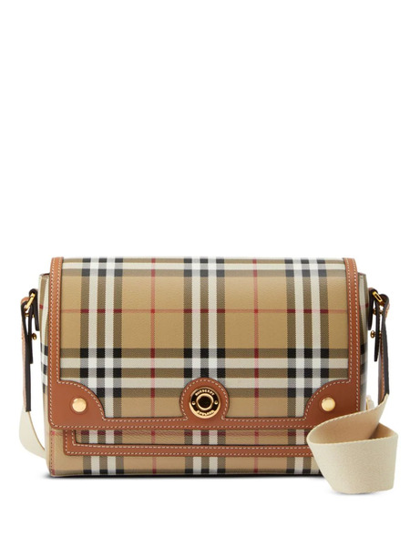  Burberry Note Check Crossbody Bag - Neutrals 