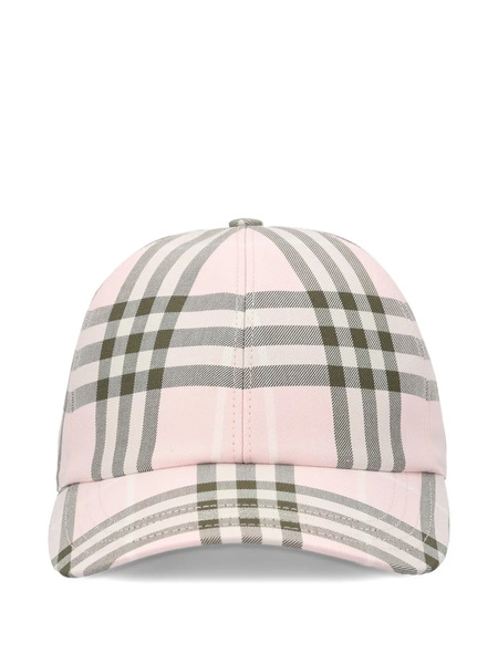  Burberry Nova Check Cotton Baseball Cap - Pink 