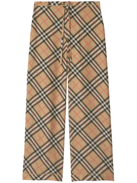  Burberry Nova Check Silk Pyjama Trousers - Neutrals 