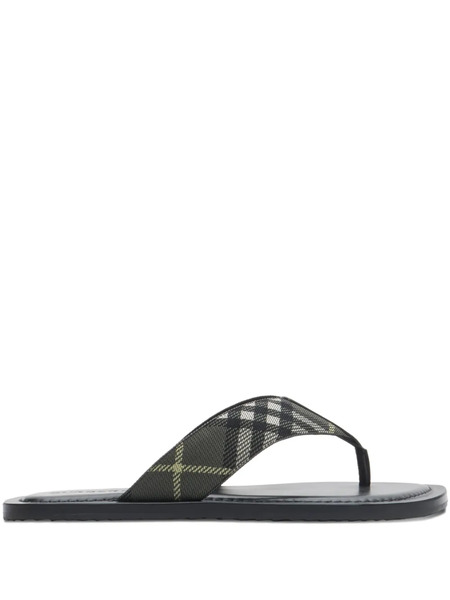  Burberry Pavilion Checked Sandals - Green 