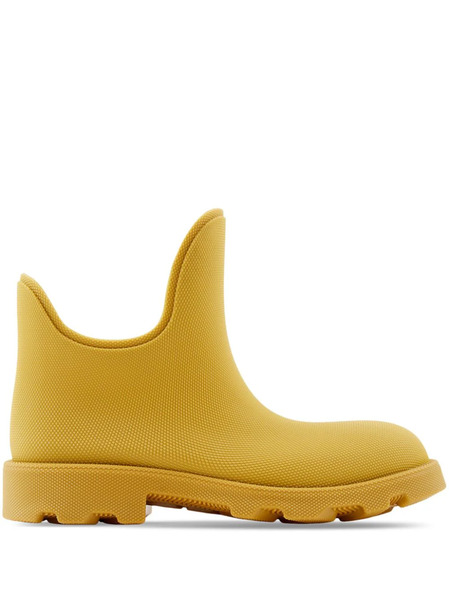  Burberry Pebbled Rubber Rainboots - Yellow 