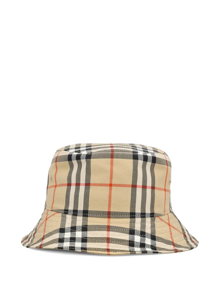  Burberry Plaid Bucket Hat - Neutrals 