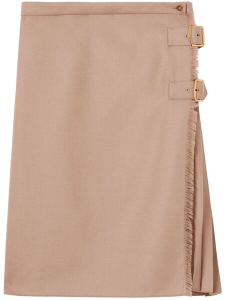  Burberry Pleated Panelled Kilt - Neutrals 