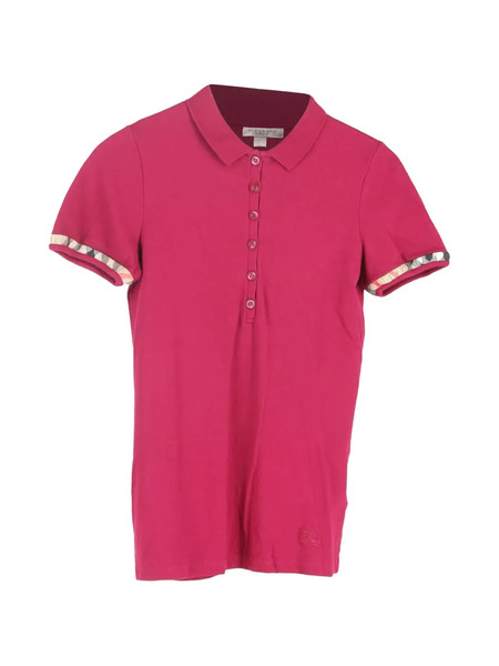  Burberry Pre-owned Contrasting-trim Short-sleeve Polo Shirt - Purple 
