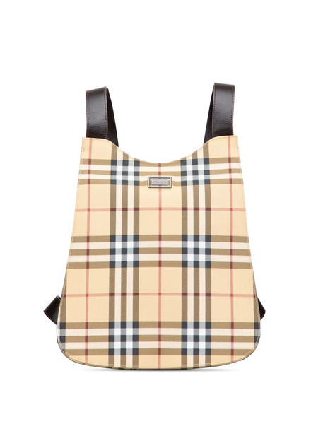  Burberry Pre-owned 2000-2017 House Check Coated Canvas Backpack - Brown 