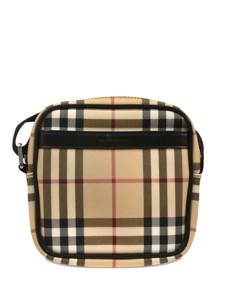  Burberry Pre-owned 1990s Check-pattern Leather Shoulder Bag - Neutrals 