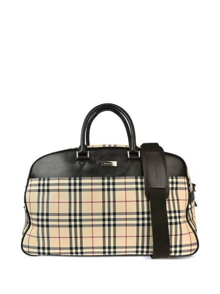  Burberry Pre-owned 1990-2000s Check Two-way Handbag - Neutrals 