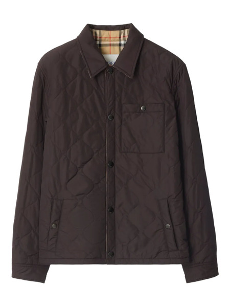  Burberry Quilted Button-fastening Padded Jacket - Brown 