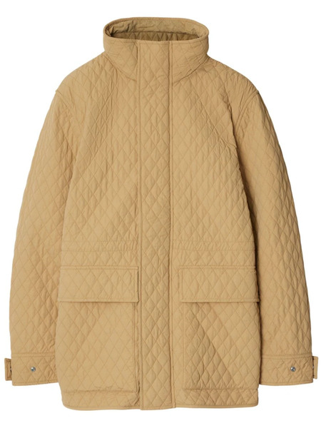  Burberry Quilted Hooded Jacket - Neutrals 