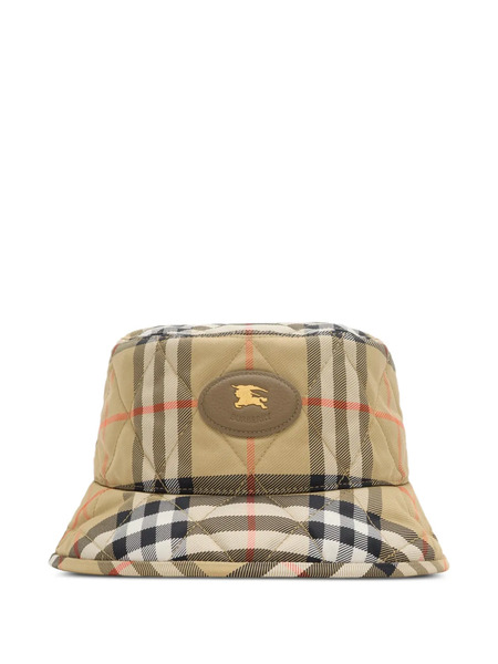  Burberry Quilted Horseshoe Bucket Hat - Neutrals 