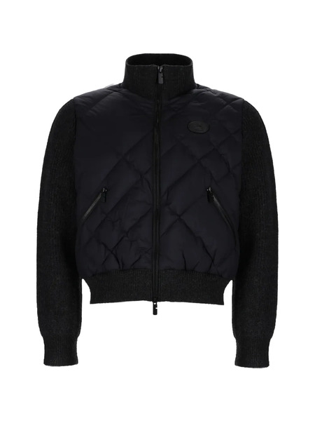  Burberry Quilted Panelled Jacket - Black 