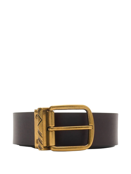  Burberry Reversible-check Buckle Belt - Brown 