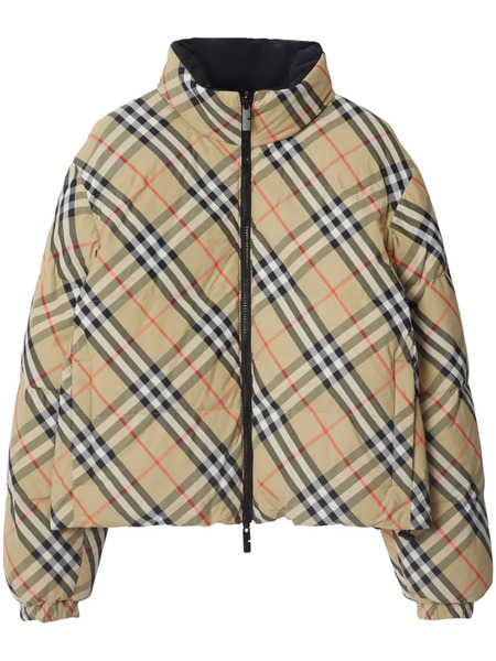  Burberry Reversible Check Puffer Jacket - Neutrals 