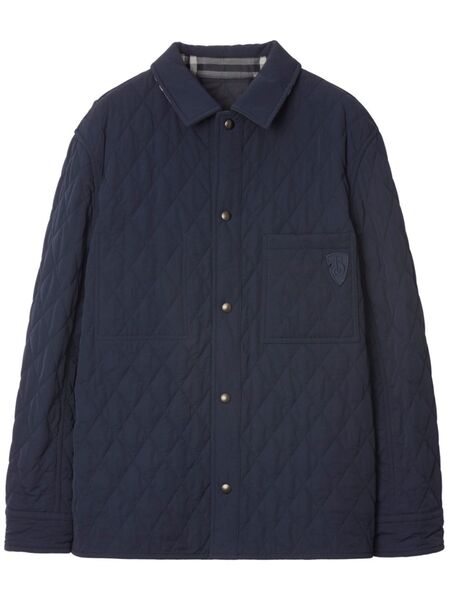  Burberry Reversible Quilted Overshirt - Blue 
