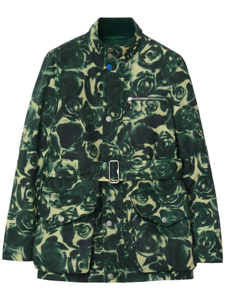  Burberry Rose Waxed Cotton Jacket - Green 