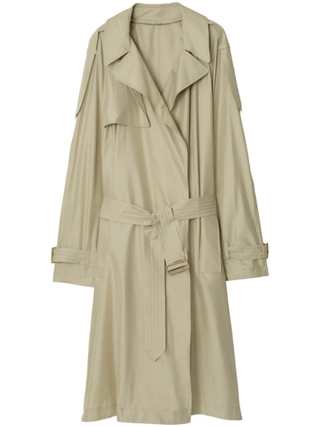  Burberry Silk Trench Coat - Neutrals 