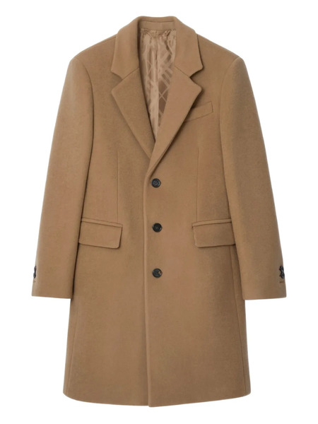  Burberry Single-breasted Wool Coat - Brown 