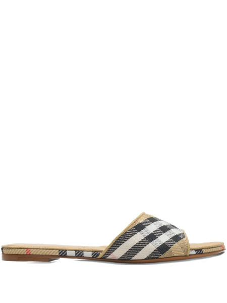  Burberry Sloane Check-pattern Sandals - Neutrals 
