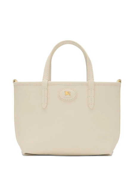  Burberry Small Bloomsbury Grained-leather Reversible Check Tote Bag - Neutrals 
