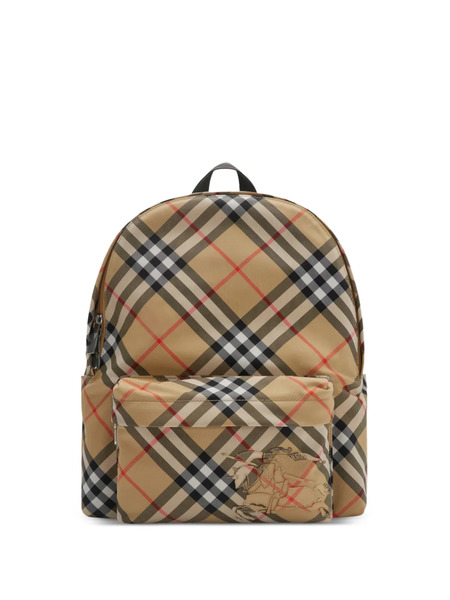  Burberry Small Check-pattern Backpack - Neutrals 