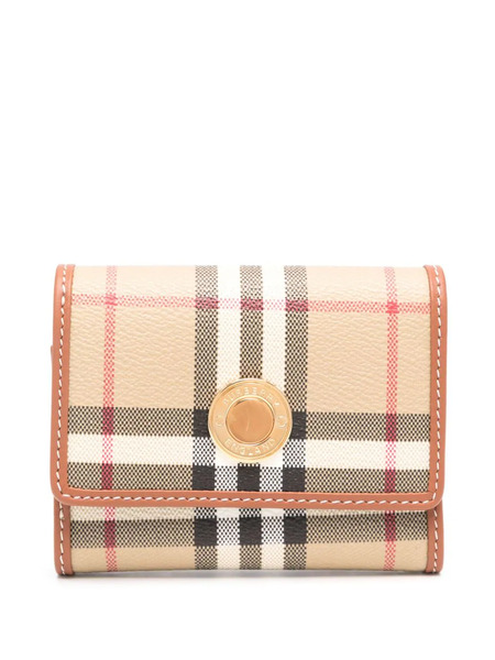  Burberry Small Check-pattern Wallet - Neutrals 