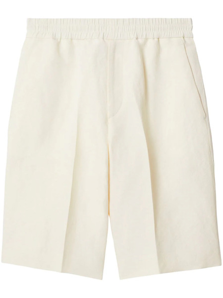  Burberry Tailored Canvas Shorts - Neutrals 