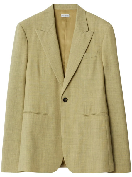  Burberry Tailored Wool Blazer - Green 